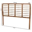 Bowery Hill Ash Walnut Finished Wood King Size Headboard