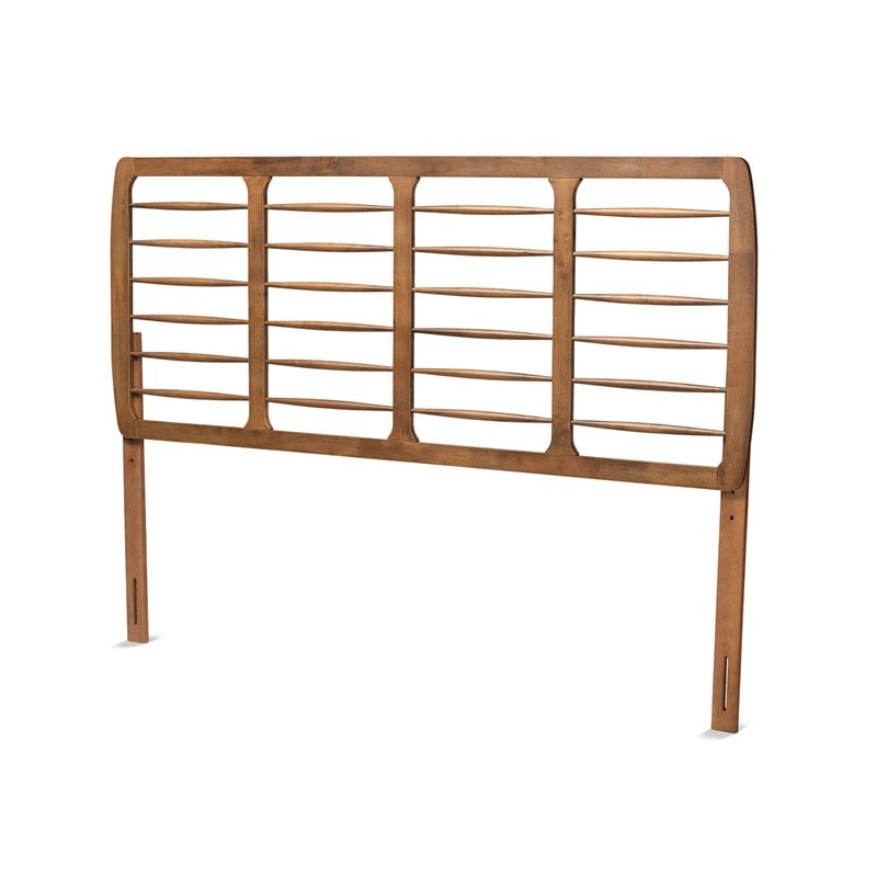 Bowery Hill Ash Walnut Finished Wood King Size Headboard