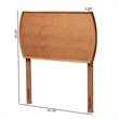 Bowery Hill Walnut Finished Wood Twin Size Headboard