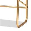 Bowery Hill Gold Brown Finished Wood 2-Tier Queen Size Shelf