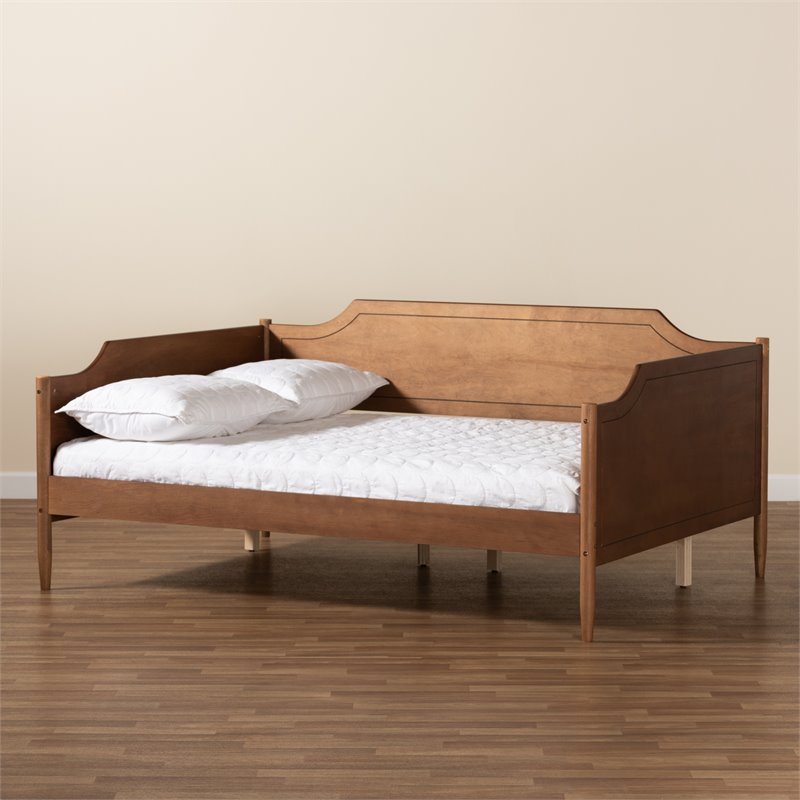 Bowery Hill Walnut Brown Finished Wood Full Size Daybed