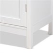 Bowery Hill Modern White Finished Wood Bathroom Storage Cabinet
