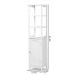 Bowery Hill Modern White Finished Wood Bathroom Storage Cabinet