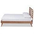 Bowery Hill Modern Walnut Finished Wood Queen Size Platform Bed