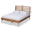 Bowery Hill Modern Walnut Finished Wood Queen Size Platform Bed