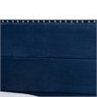 Bowery Hill Modern Velvet Fabric Upholstered Twin Size Panel Bed in Navy Blue