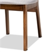Bowery Hill Grey Walnut Brown Finished Wood 2-Piece Dining Chair Set