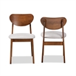 Bowery Hill Grey Walnut Brown Finished Wood 2-Piece Dining Chair Set