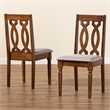 Bowery Hill Grey Walnut Brown Finished Wood 2-Piece Dining Chair Set