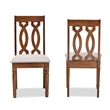 Bowery Hill Grey Walnut Brown Finished Wood 2-Piece Dining Chair Set