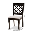 Bowery Hill Grey Dark Brown Finished Wood 2-Piece Dining Chair Set
