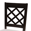 Bowery Hill Grey Dark Brown Finished Wood 2-Piece Dining Chair Set