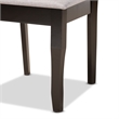 Bowery Hill Grey Dark Brown Finished Wood 2-Piece Dining Chair Set