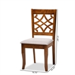 Bowery Hill Grey Walnut Brown Finished Wood 2-Piece Dining Chair Set