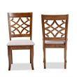 Bowery Hill Grey Walnut Brown Finished Wood 2-Piece Dining Chair Set