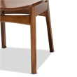 Bowery Hill Walnut Brown Finished Wood 2-Piece Dining Chair Set