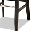 Bowery Hill Navy Blue Dark Brown Finished Wood 2-Piece Bar Stool Set