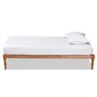 Bowery Hill Walnut Brown Finished Wood Twin Size Platform Bed Frame