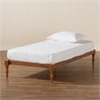 Bowery Hill Walnut Brown Finished Wood Twin Size Platform Bed Frame