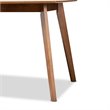 Bowery Hill Transitional Walnut Brown Finished Wood Dining Table