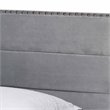 Bowery Hill Modern Grey Upholstered Twin Size Panel Bed