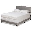 Bowery Hill Grey Upholstered Queen Size Panel Bed