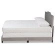 Bowery Hill Grey Upholstered Queen Size Panel Bed
