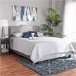Bowery Hill Grey Upholstered Queen Size Panel Bed