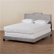Bowery Hill Grey Upholstered Queen Size Panel Bed