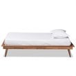 Bowery Hill Walnut Brown Finished Wood Twin Size Platform Bed Frame