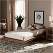 Bowery Hill Walnut Brown Finished Wood Twin Size Platform Bed Frame