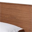 Bowery Hill Walnut Brown Finished Wood Twin Size Platform Bed