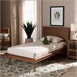 Bowery Hill Walnut Brown Finished Wood Twin Size Platform Bed