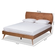 Bowery Hill Walnut Brown Finished Wood Full Size Platform Bed