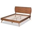 Bowery Hill Walnut Brown Finished Wood Full Size Platform Bed