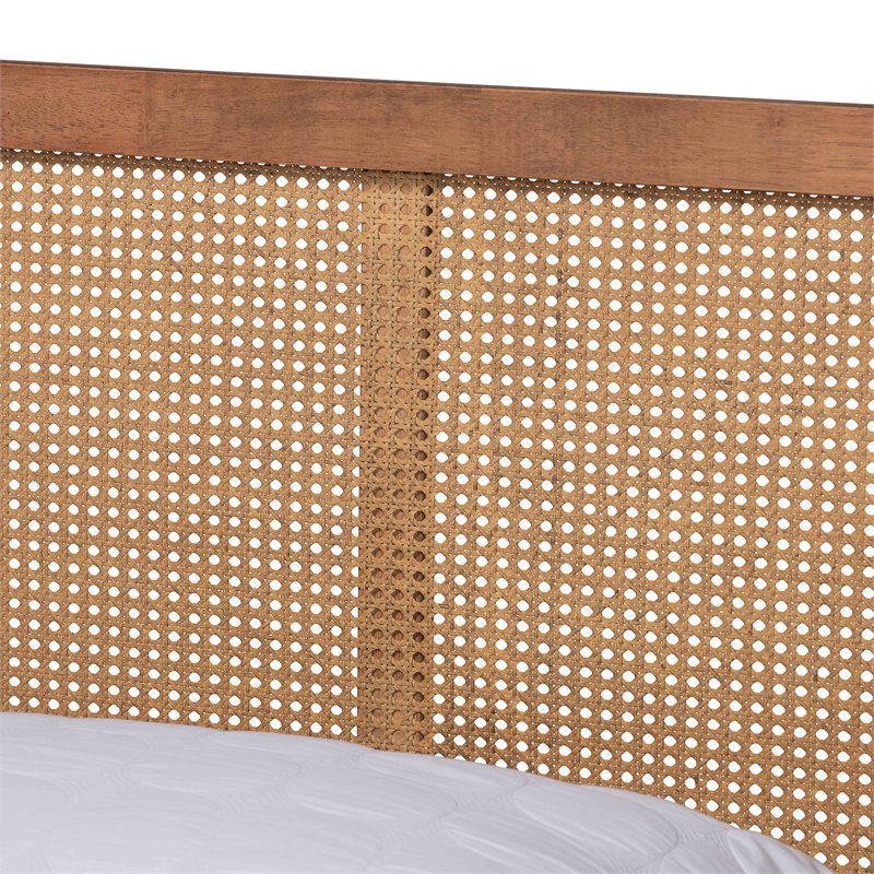 Bowery Hill Walnut Brown Finished Wood Full Size Platform Bed