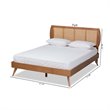 Bowery Hill Walnut Brown Finished Wood Full Size Platform Bed