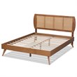 Bowery Hill Walnut Brown Finished Wood Queen Size Platform Bed