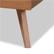 Bowery Hill Walnut Brown Finished Wood Queen Size Platform Bed