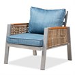 Bowery Hill Modern Blue Grey Brown Finished Patio Lounge Set