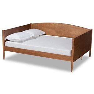 Bowery Hill Ash Walnut Finished Wood Full Size Daybed