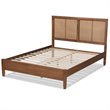 Bowery Hill Walnut Brown Finished Wood Queen Size Platform Bed