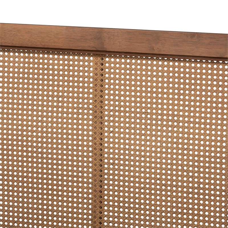 Bowery Hill Walnut Brown Finished Wood Queen Size Platform Bed