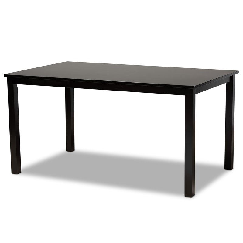 Bowery Hill Dark Brown Finished Wood 7-Piece Dining Set