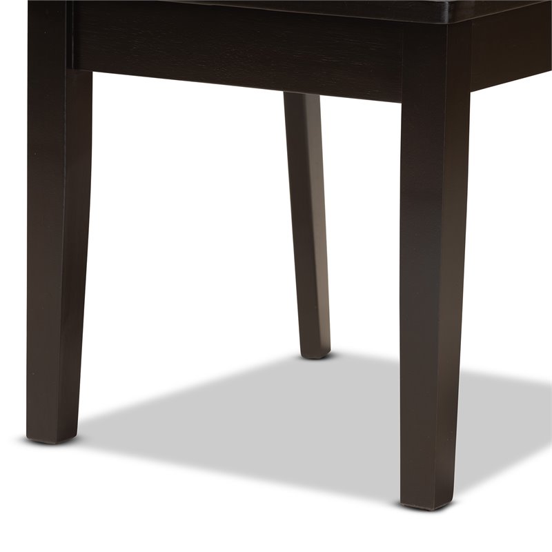 Bowery Hill Dark Brown Finished Wood 7-Piece Dining Set