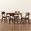 Bowery Hill Grey Walnut Brown Finished Wood 5-Piece Dining Set