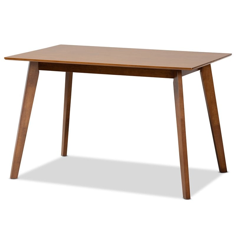 Bowery Hill Walnut Brown Finished Wood 5-Piece Dining Set