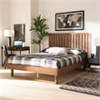 Bowery Hill Brown Finished Wood Queen Size Platform Bed