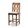 Bowery Hill Contemporary Grey and Brown Finished Wood 2-Piece Counter Stool Set