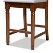 Bowery Hill Contemporary Grey and Brown Finished Wood 2-Piece Counter Stool Set